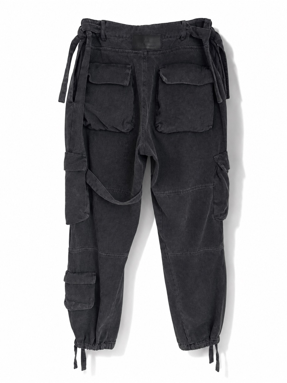 Manière De Voir Washed Black Cargo Utility Jogger Pants Streetwear Size M - Picture 3 of 16
